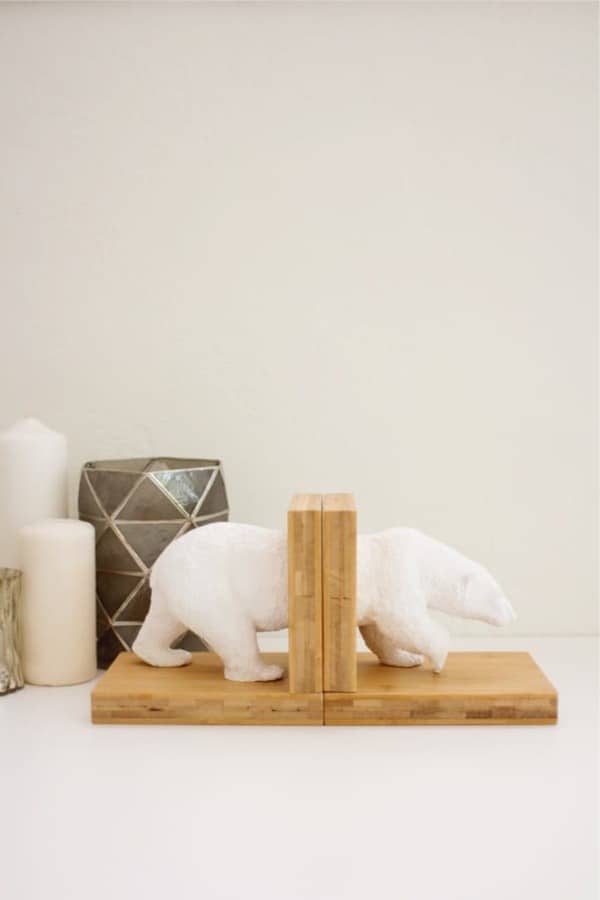 diy animal bookends from faux ceramic
