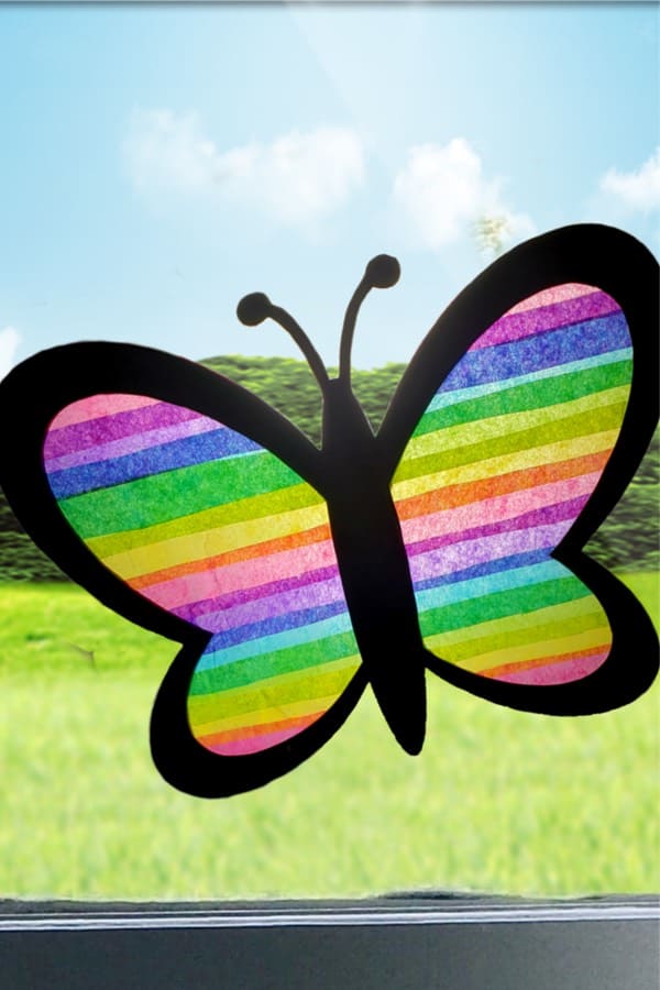 spring craft idea for kids with butterfly