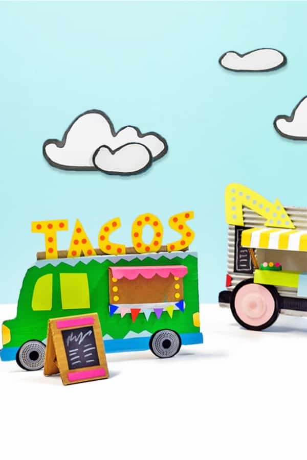 taco truck cardboard box craft idea