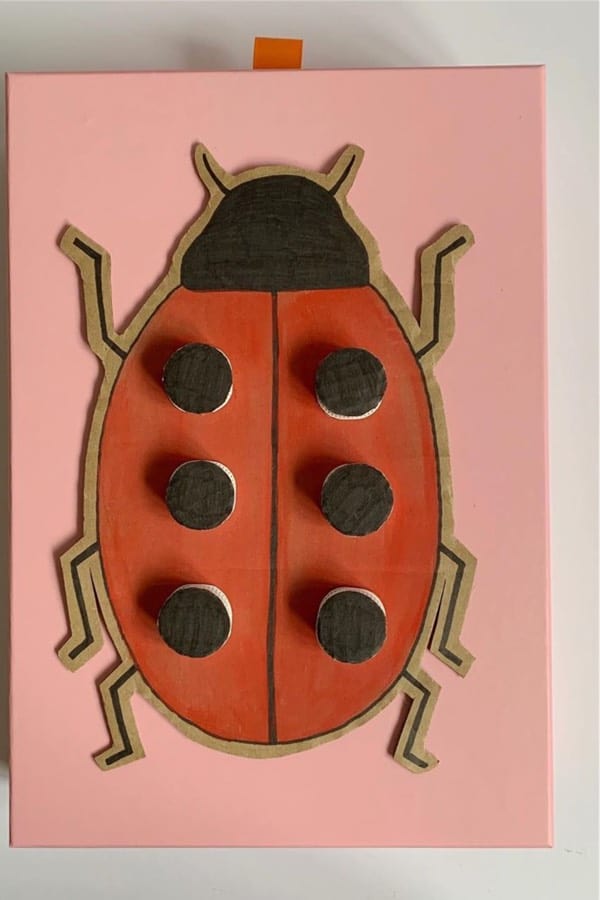 spring time craft tutorial with lady bug