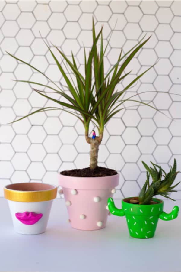 how to decorate flower pot with polymer clay