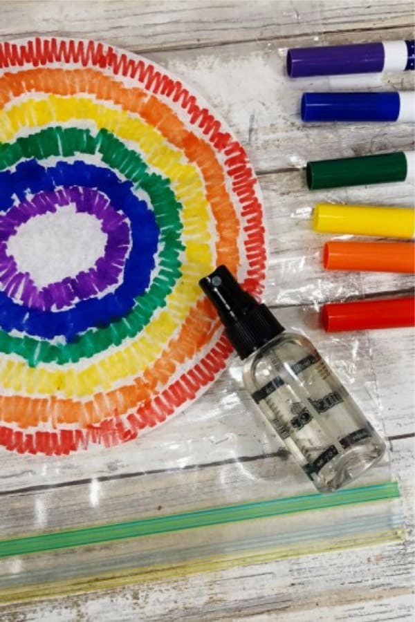rainbow craft tutorial with coffee filters