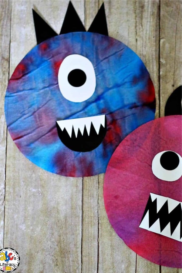 coffee filter monster craft tutorial for kids