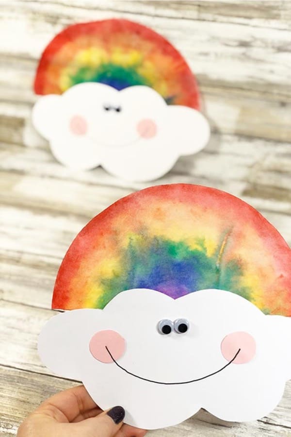 rainbow craft tutorial with coffee filter