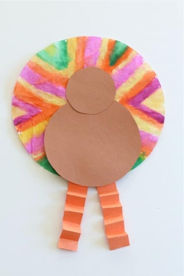 thanksgiving craft for kids with coffee filter paper