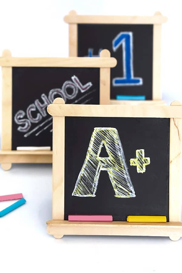 how to make popsicle stick chalkboard
