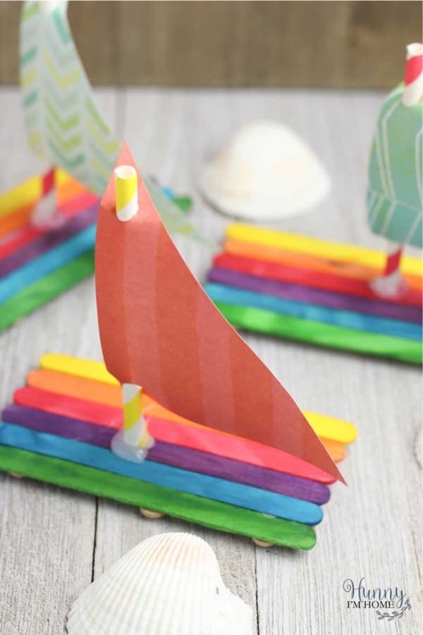 diy craft stick boat for boys