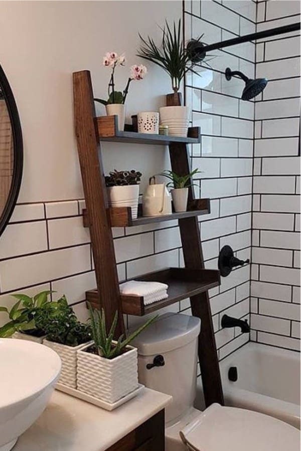 modern shelving inspiration for bathroom