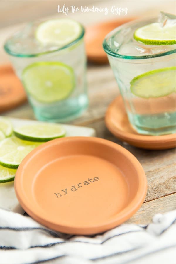 diy coasters from terracotta clay