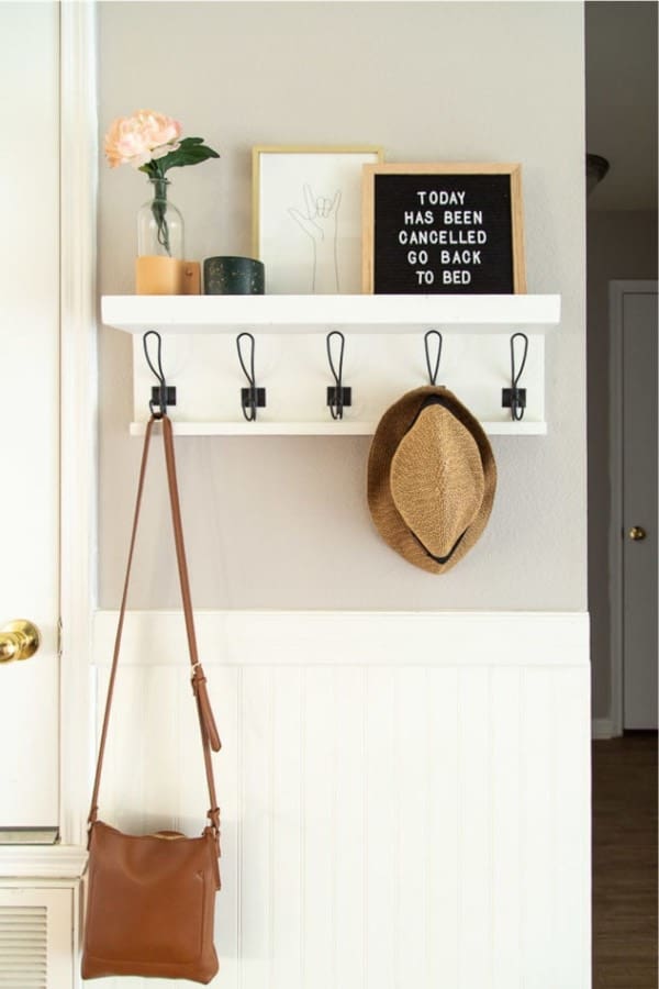 best diy shelving for entry way