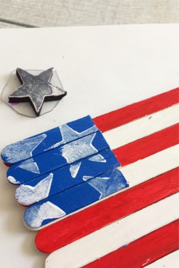 american flag craft for kids with old popsicle sticks