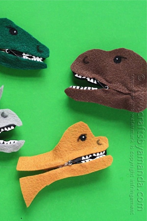 felt dinosaur craft activity for kids