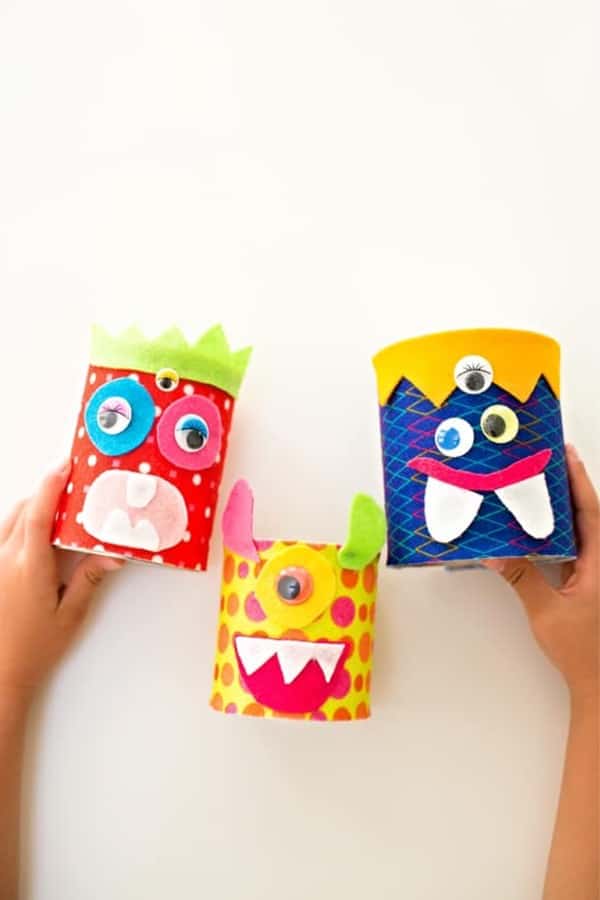 cute and fun monster craft with tin cans