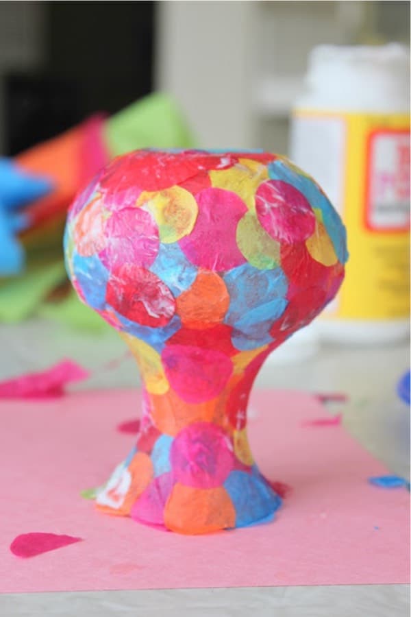 mod podge vase craft for kids