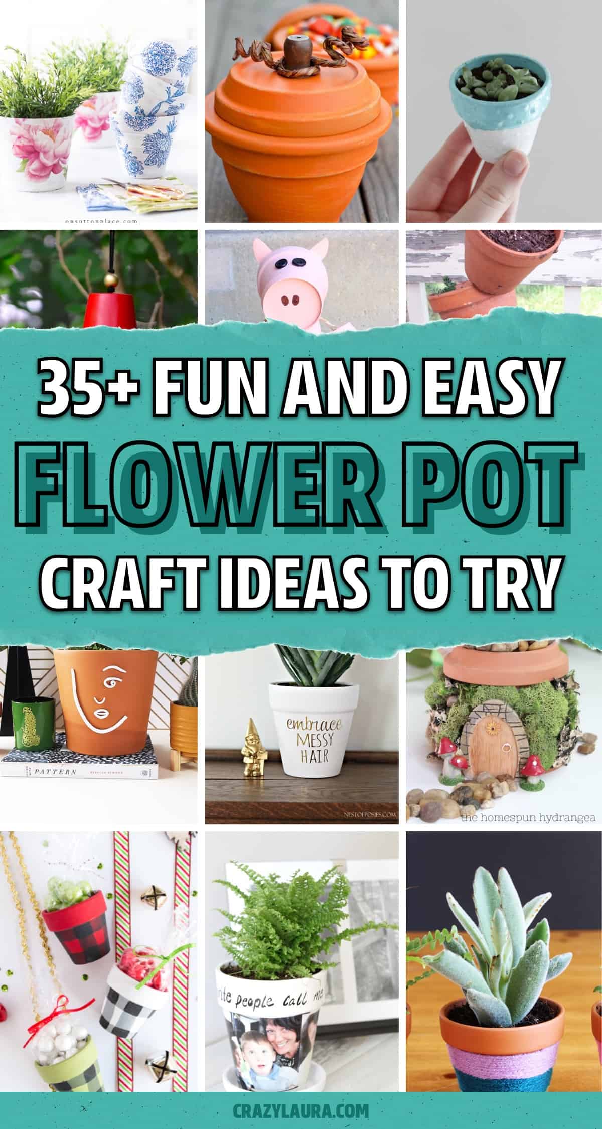 craft ideas with flower pots