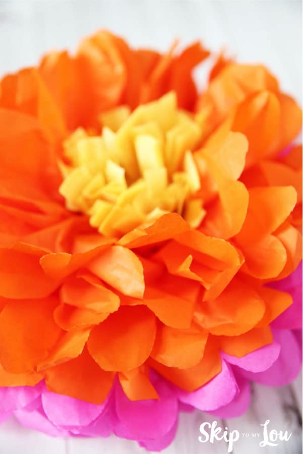 simple tissue paper flowers for kids
