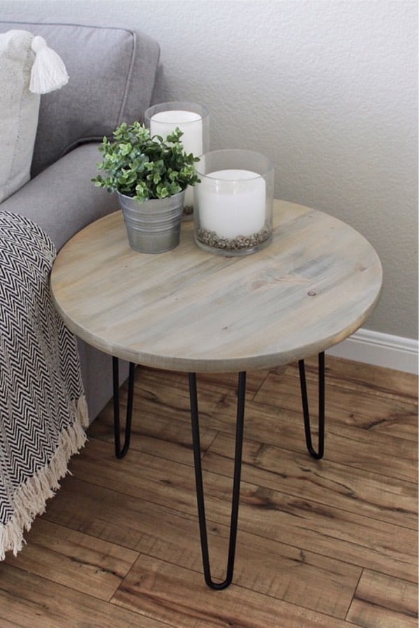 how to make hairpin side table