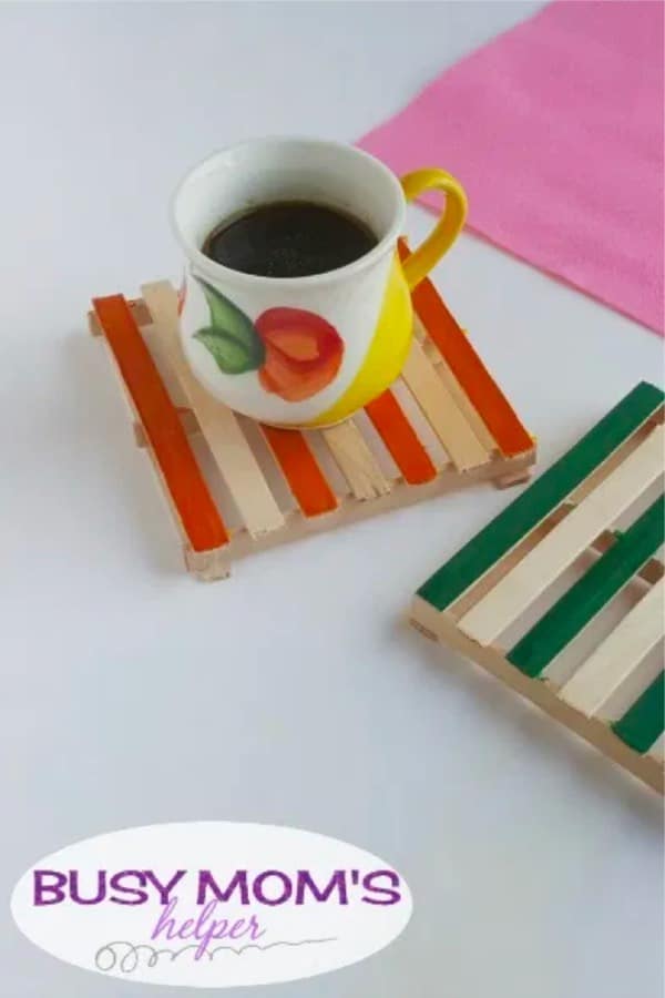 how to make coasters from craft sticks