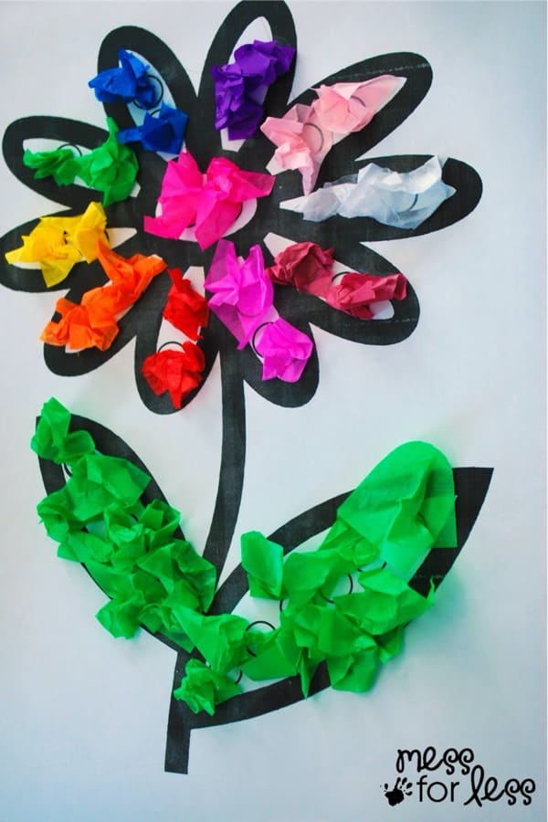 flower art activity for kids