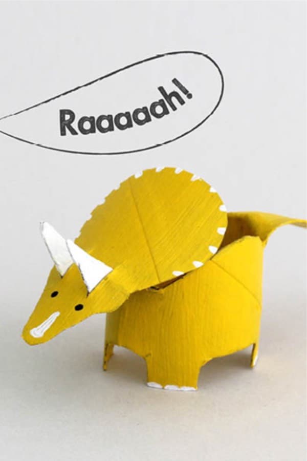simple paper craft with dinosaur theme