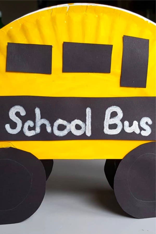 school bus craft made from paper