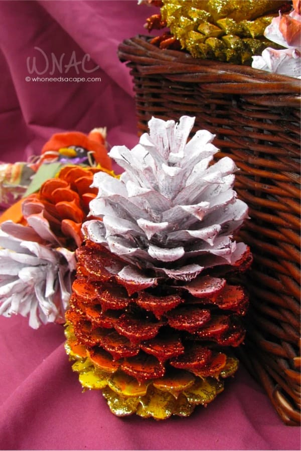 fall craft for kids with pinecone