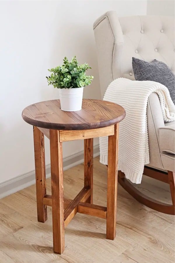 solid wood diy end table plans