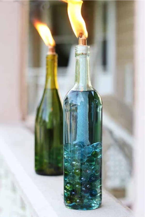 how to make candles with old wine bottles