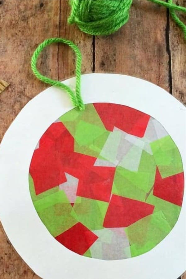 christmas craft tutorial using tissue paper