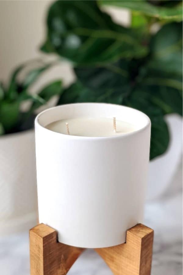 boho style diy candle with stand