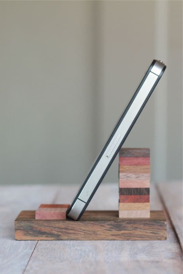 cell phone stand craft from wood