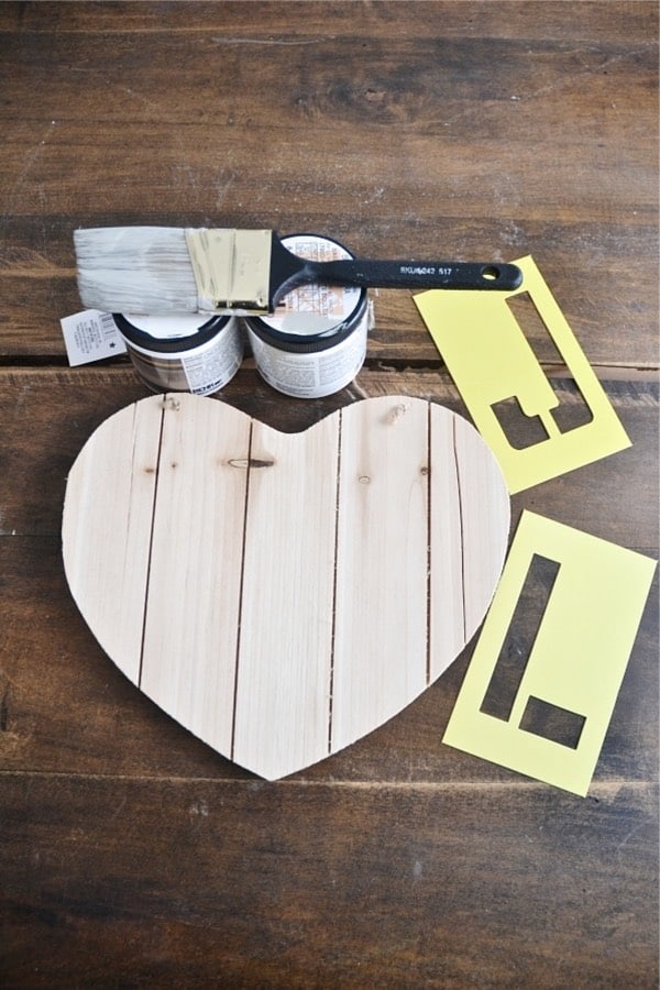 valentines day craft example with wood