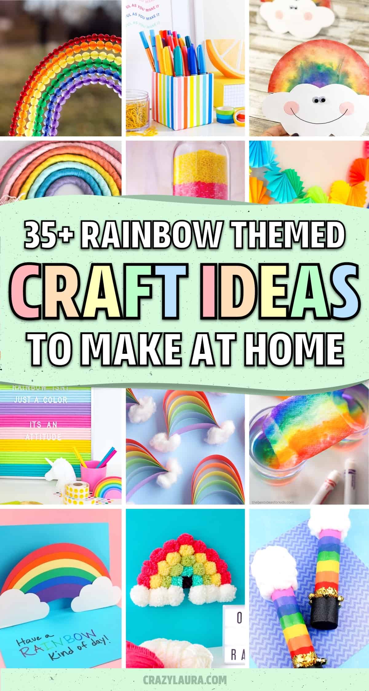 colorful rainbow themed craft examples