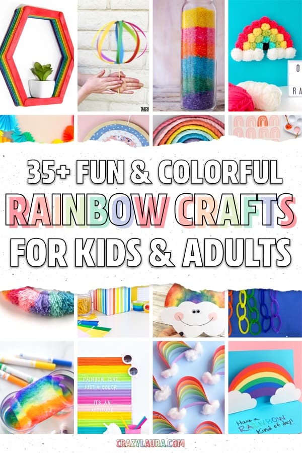 indoor crafts with rainbow colors