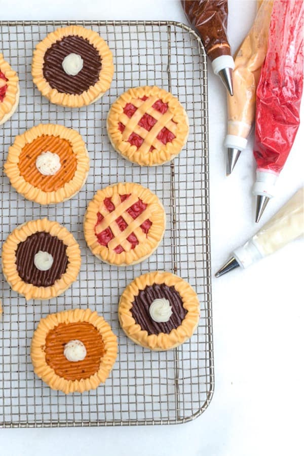 mini sugar cookie pies for fall