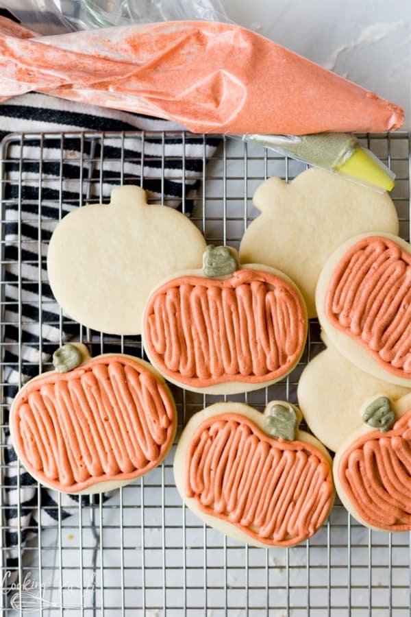 pumpkin shaped cookie recipe tutorial