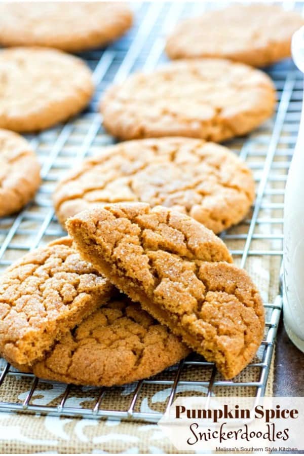 snickerdoodle cookies with pumpkin spice flavor