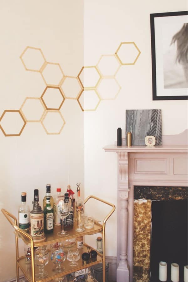 diy honeycomb wall decor for living room
