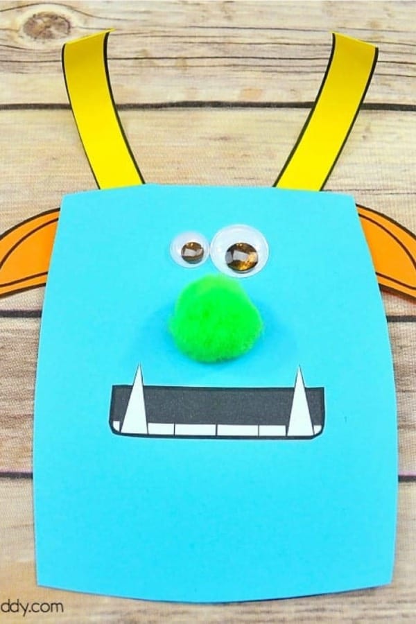 construction paper monster craft tutorial