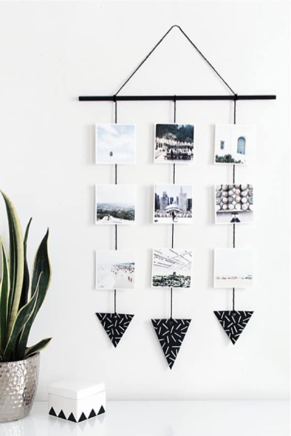 creative ways to hang photos on wall