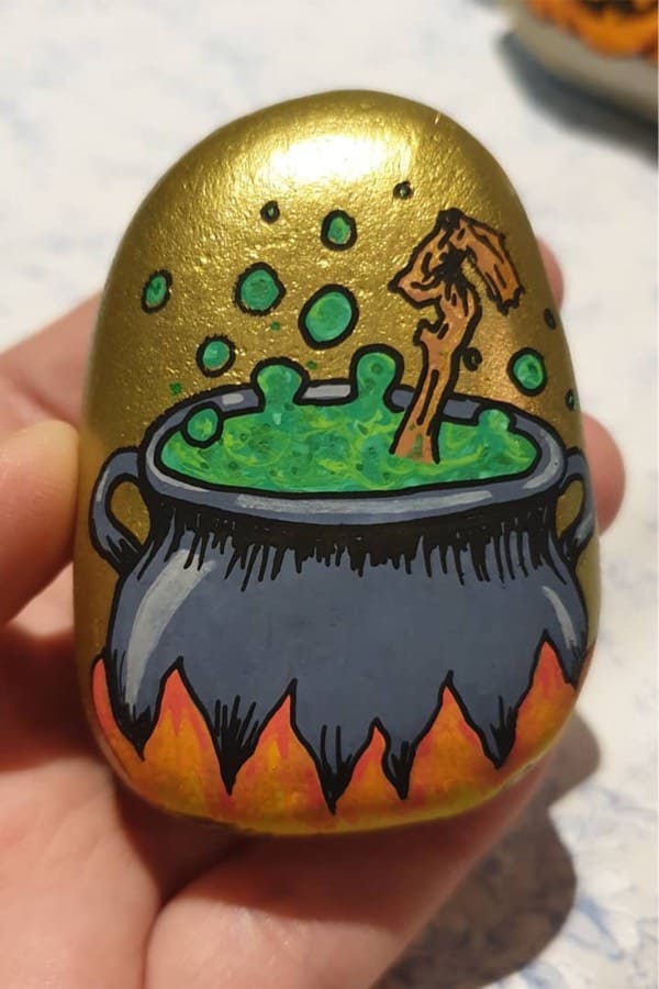 halloween themed ideas for painted stones
