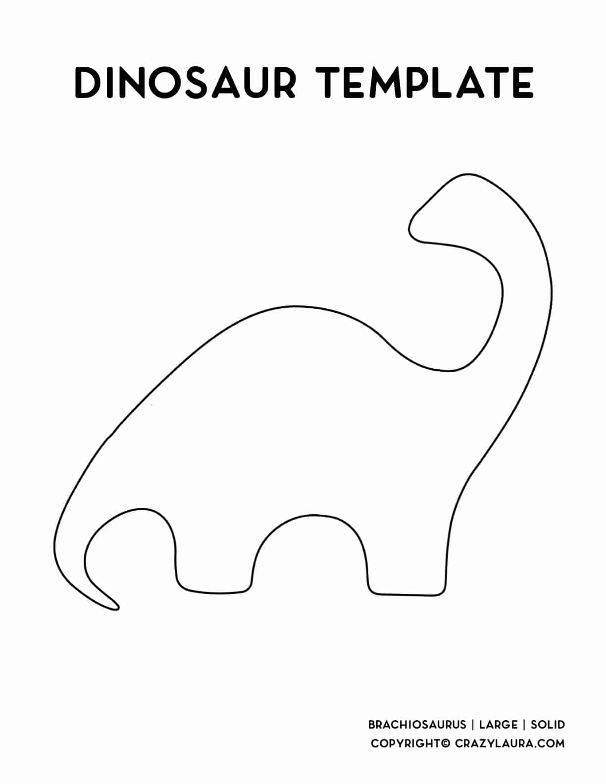 large dinosoar outline to print for crafts