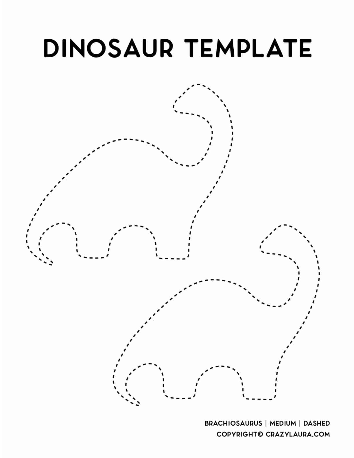 medium sized brachiosaurus printable template