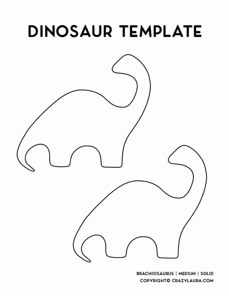 Free Dinosaur Template &amp; Printable Stencil For 2025 - Crazy Laura
