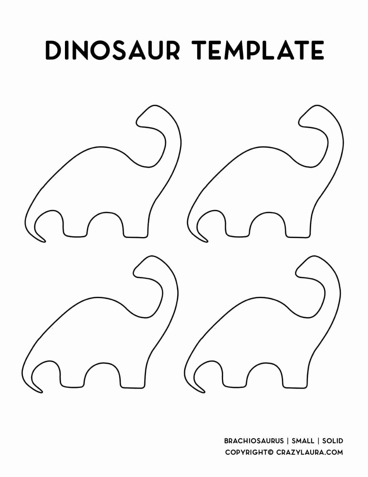 small dinosaur outline for cut outs