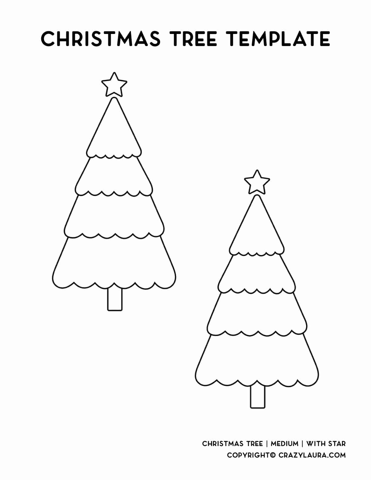 holiday tree template for kids crafts