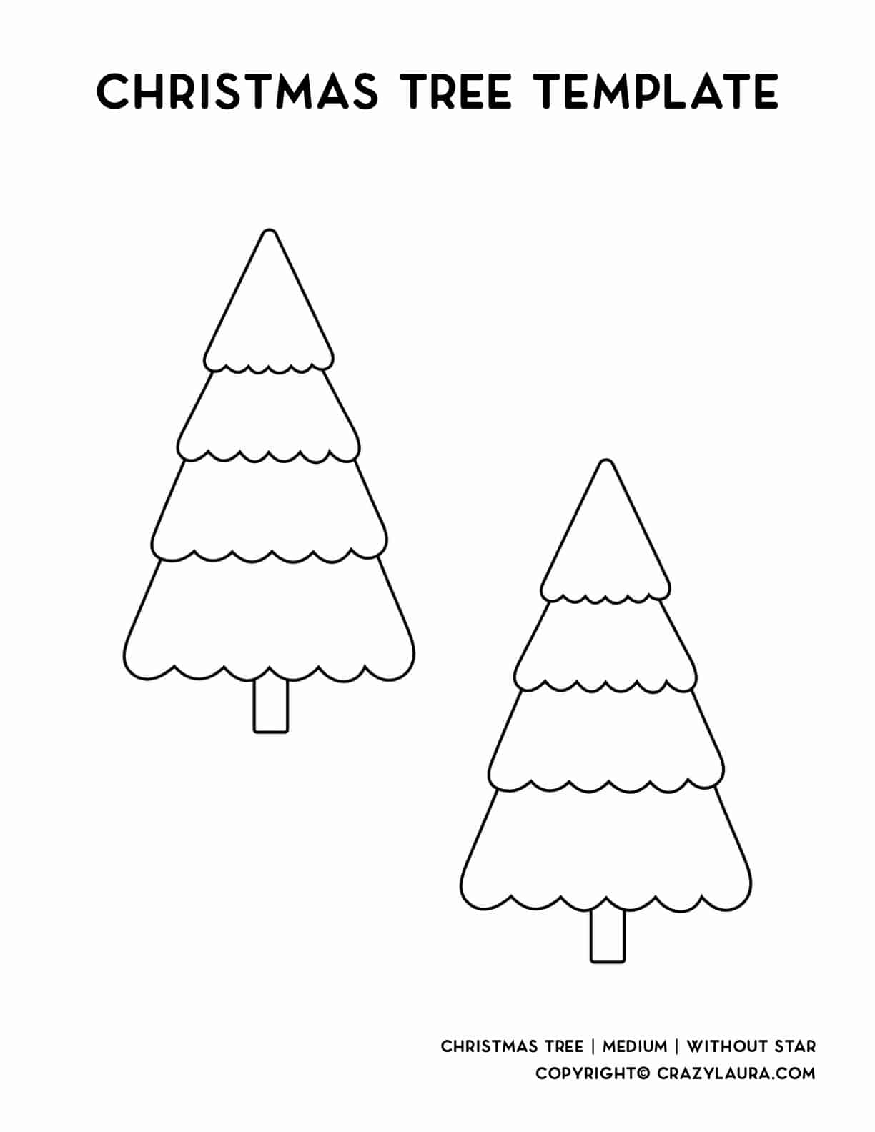easy to print holiday tree template