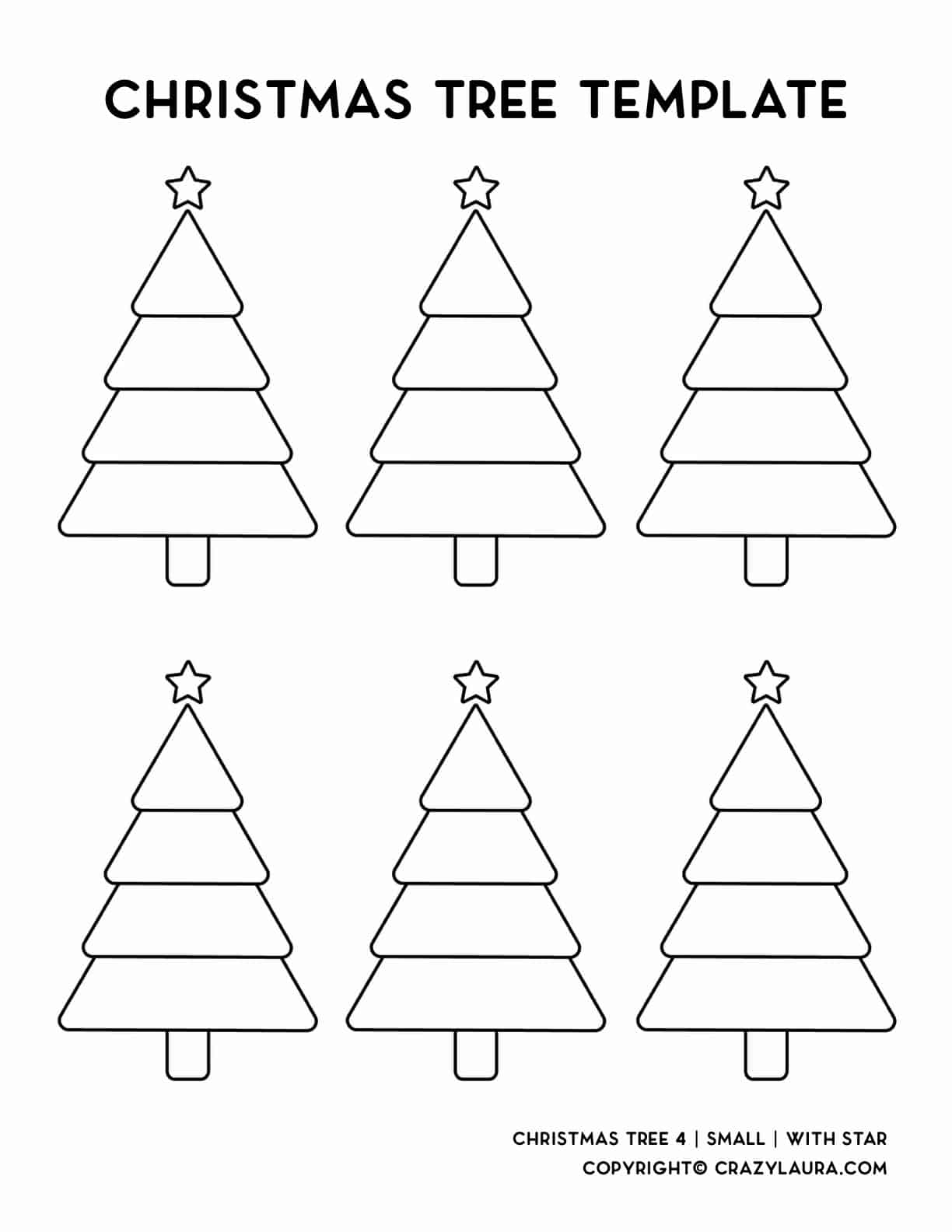 small christmas tree printable sheet