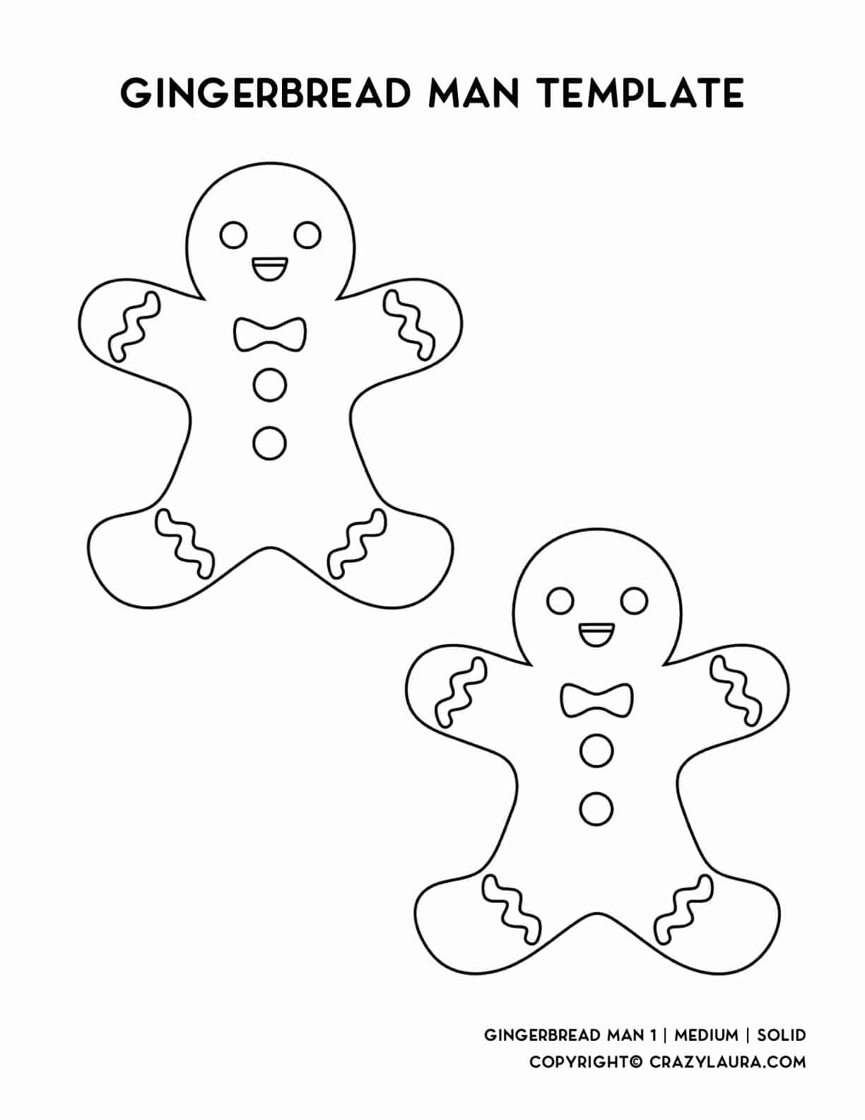 free template sheet for christmas gingerbread men