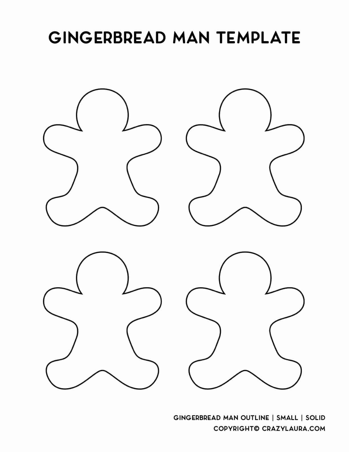 free to download small gingerbread man cut out